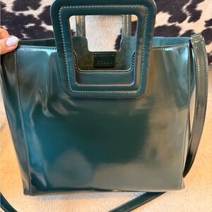 STAUD Green Glossy Tote